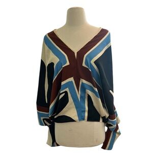 Zara Multicolor Geometric Top